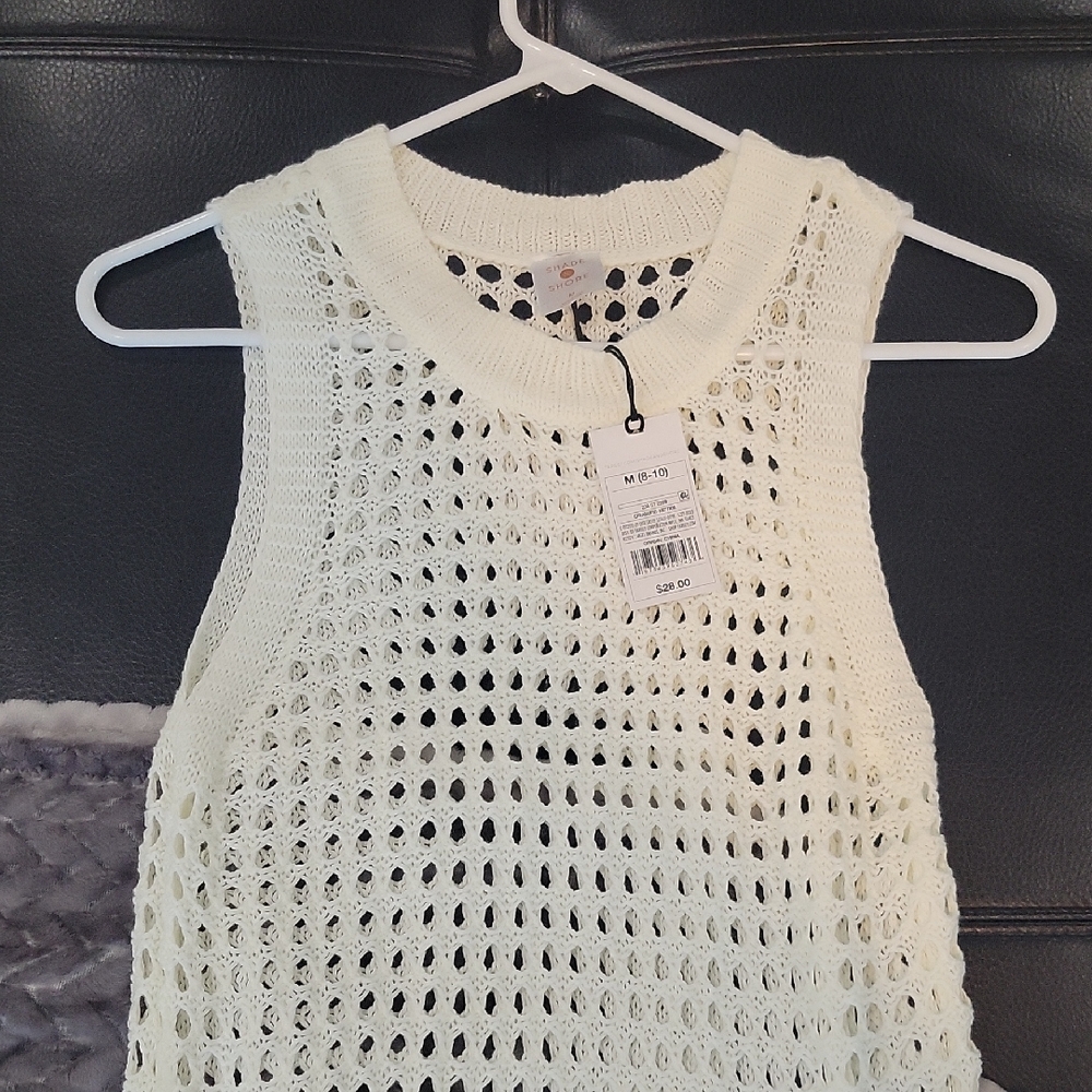 Shade & Shore Ivory Knit Cover Up